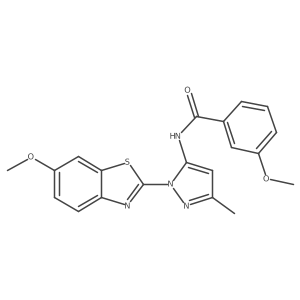 3-methoxy-N-(1-(6-methoxybenzo[d]thiazol-2-yl)-3-methyl-1H-pyrazol-5-yl)benzamide Structure
