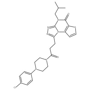1-(3-(4-(4-chlorophenyl)piperazin-1-yl)-3-oxopropyl)-4-isobutylthieno[2,3-e][1,2,4]triazolo[4,3-a]pyrimidin-5(4H)-one Structure