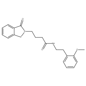 N-[2-(2-methoxyphenyl)ethyl]-4-(3-oxo-1,2-benzothiazol-2(3H)-yl)butanamide Structure