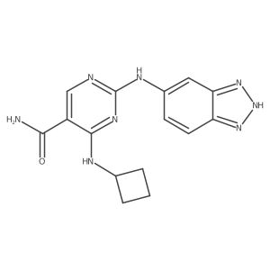 2-(2H-benzotriazol-5-ylamino)-4-(cyclobutylamino)pyrimidine-5-carboxamide结构式