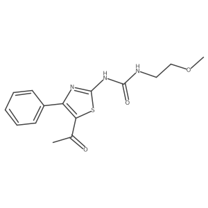 1-(5-Acetyl-4-phenylthiazol-2-yl)-3-(2-methoxyethyl)urea结构式
