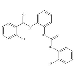2-chloro-N-(2-(3-(2-chlorophenyl)ureido)phenyl)benzamide Structure