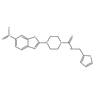 4-(6-nitrobenzo[d]thiazol-2-yl)-N-(thiophen-2-ylmethyl)piperazine-1-carboxamide Structure