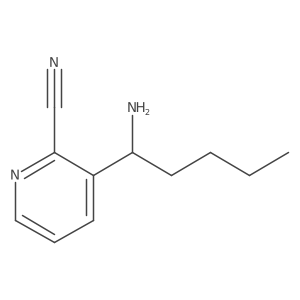 3-[(1R)-1-Aminopentyl]-2-pyridinecarbonitrile结构式