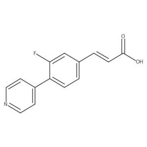 (e)-3-(3-Fluoro-4-(pyridin-4-yl)phenyl)acrylic acid结构式