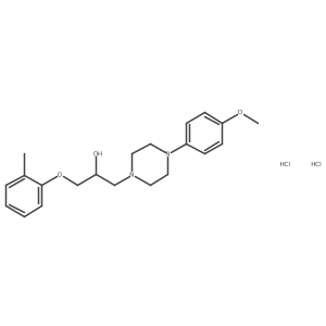 1-(4-(4-Methoxyphenyl)piperazin-1-yl)-3-(o-tolyloxy)propan-2-ol dihydrochloride Structure