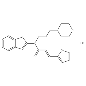 (E)-N-(benzo[d]thiazol-2-yl)-N-(3-morpholinopropyl)-3-(thiophen-2-yl)acrylamide hydrochloride结构式