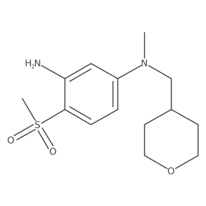 N1-Methyl-4-(methylsulfonyl)-N1-(tetrahydro-2H-pyran-4-ylmethyl)-1,3-benzenediamine结构式