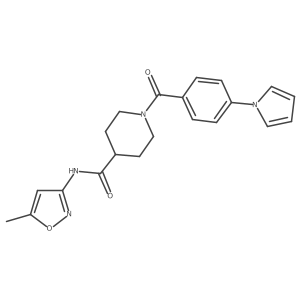 1-(4-(1H-pyrrol-1-yl)benzoyl)-N-(5-methylisoxazol-3-yl)piperidine-4-carboxamide Structure