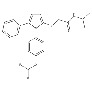 2-((1-(4-(difluoromethoxy)phenyl)-5-phenyl-1H-imidazol-2-yl)thio)-N-isopropylacetamide Structure