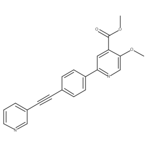 Methyl 5-methoxy-2-[4-[2-(3-pyridinyl)ethynyl]phenyl]-4-pyridinecarboxylate Structure