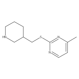 4-Methyl-2-((piperidin-3-ylmethyl)thio)pyrimidine Structure