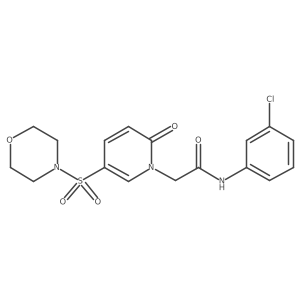 N-(3-chlorophenyl)-2-[5-(morpholin-4-ylsulfonyl)-2-oxopyridin-1(2H)-yl]acetamide结构式