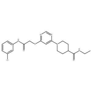 1-(6-((2-((3-chlorophenyl)amino)-2-oxoethyl)thio)pyrimidin-4-yl)-N-ethylpiperidine-4-carboxamide Structure