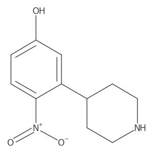 4-Nitro-3-(piperidin-4-yl)phenol结构式