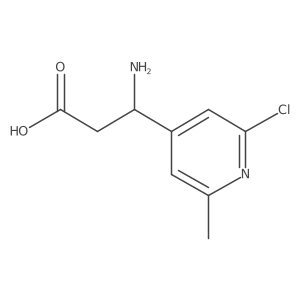 3-Amino-3-(2-chloro-6-methylpyridin-4-yl)propanoic acid Structure