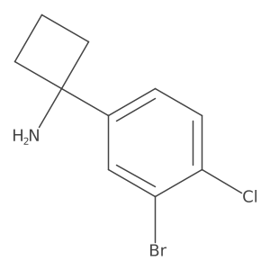 1-(3-Bromo-4-chlorophenyl)cyclobutan-1-amine Structure