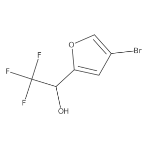1-(4-Bromofuran-2-yl)-2,2,2-trifluoroethan-1-ol结构式
