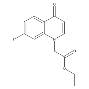 Ethyl 2-(7-fluoro-4-oxoquinolin-1(4H)-yl)acetate结构式