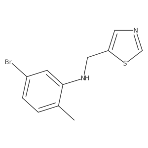 5-Bromo-2-methyl-N-(thiazol-5-ylmethyl)aniline Structure