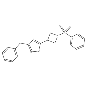 3-Benzyl-5-(1-(pyridin-3-ylsulfonyl)azetidin-3-yl)-1,2,4-oxadiazole Structure