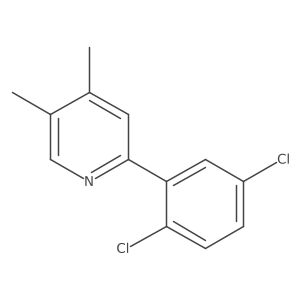 2-(2,5-Dichlorophenyl)-4,5-dimethylpyridine结构式