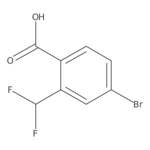 4-Bromo-2-(difluoromethyl)benzoic acid结构式