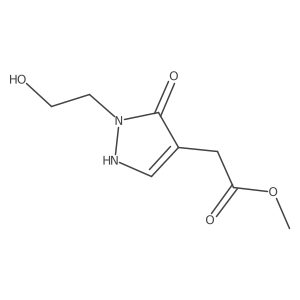 Methyl 2-(5-hydroxy-1-(2-hydroxyethyl)-1H-pyrazol-4-yl)acetate Structure