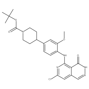 Tert-butyl 4-(4-(7-chloro-4-oxo-3,4-dihydropyrido[3,4-d]pyridazin-5-ylamino)-3-methoxyphenyl)piperidine-1-carboxylate Structure