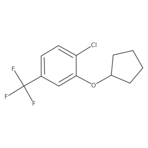 1-Chloro-2-(cyclopentyloxy)-4-(trifluoromethyl)benzene结构式