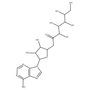 1-[5-(6-Aminopurin-9-yl)-3,4-dihydroxyoxolan-2-yl]-3,4,5,6,7-pentahydroxyheptan-2-one结构式
