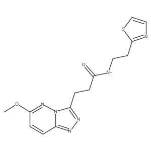 3-(6-methoxy-[1,2,4]triazolo[4,3-b]pyridazin-3-yl)-N-(2-(thiazol-2-yl)ethyl)propanamide结构式