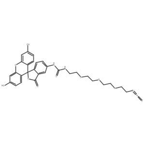 1-(2-(2-(2-(2-Azidoethoxy)ethoxy)ethoxy)ethyl)-3-(3',6'-dihydroxy-3-oxo-3h-spiro[isobenzofuran-1,9'-xanthen]-5-yl)thiourea Structure