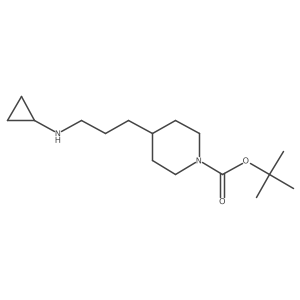 tert-Butyl 4-(3-(cyclopropylamino)propyl)piperidine-1-carboxylate Structure