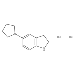 5-(pyrrolidin-1-yl)-2,3-dihydro-1H-indole dihydrochloride Structure