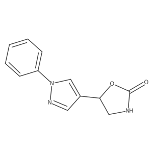 5-(1-phenyl-1H-pyrazol-4-yl)-1,3-oxazolidin-2-one结构式