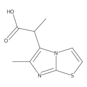 2-{6-Methylimidazo[2,1-b][1,3]thiazol-5-yl}propanoic acid结构式