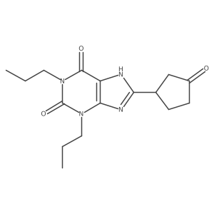 (R)-8-(3-Oxocyclopentyl)-1,3-dipropyl-1H-purine-2,6(3H,7H)-dione Structure