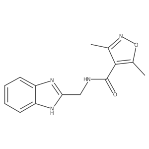 N-(1H-benzimidazol-2-ylmethyl)-3,5-dimethyl-1,2-oxazole-4-carboxamide结构式