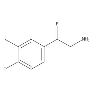 2-Fluoro-2-(4-fluoro-3-methylphenyl)ethan-1-amine Structure