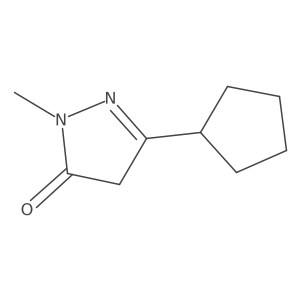 3-cyclopentyl-1-methyl-4,5-dihydro-1H-pyrazol-5-one结构式