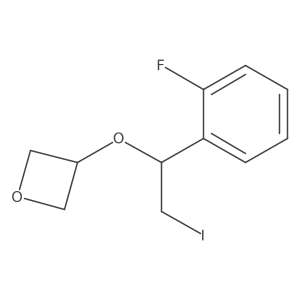 3-[1-(2-Fluorophenyl)-2-iodoethoxy]oxetane结构式
