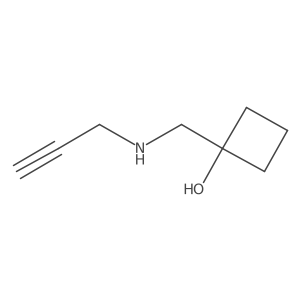 1-((Prop-2-yn-1-ylamino)methyl)cyclobutan-1-ol结构式