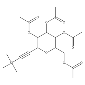 2-(Acetoxymethyl)-6-((trimethylsilyl)ethynyl)tetrahydro-2H-pyran-3,4,5-triyl triacetate Structure