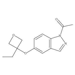 1-[5-(3-Ethyloxetan-3-yl)oxyindazol-1-yl]ethanone Structure