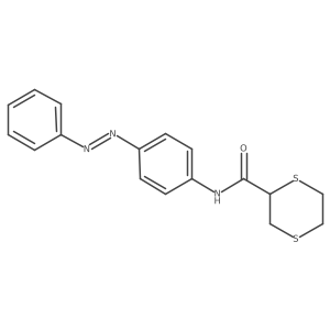 1,4-Dithiane-2-carboxamide, N-[4-(2-phenyldiazenyl)phenyl]- Structure