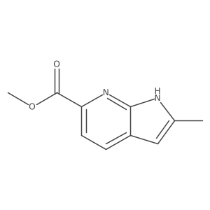 methyl2-methyl-1H-pyrrolo[2,3-b]pyridine-6-carboxylate结构式
