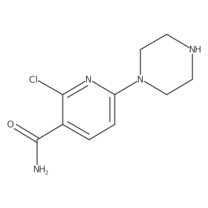 2-Chloro-6-(piperazin-1-yl)nicotinamide结构式