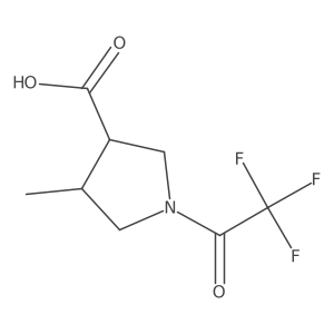 (3S,4S)-4-methyl-1-(trifluoroacetyl)pyrrolidine-3-carboxylic acid结构式
