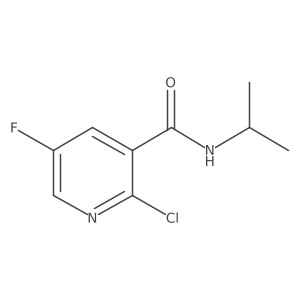 2-Chloro-5-fluoro-N-isopropylnicotinamide结构式